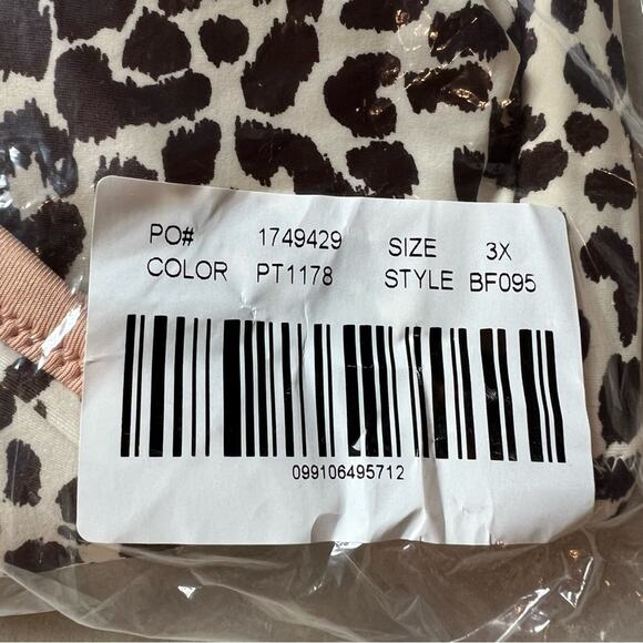 J.CREW Knot Bandeau Bikini Top in Leopard Print Removable Strap Brown 3X NEW - Picture 11 of 12